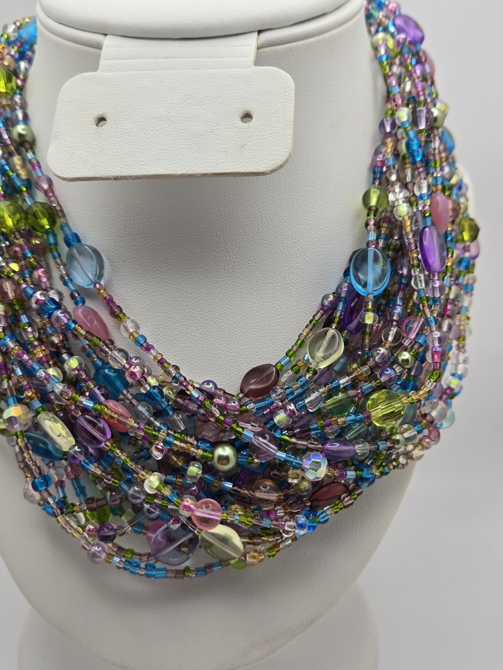 Joan Rivers | Pastel Multicolor Glass Bead Multi-Strand Necklace